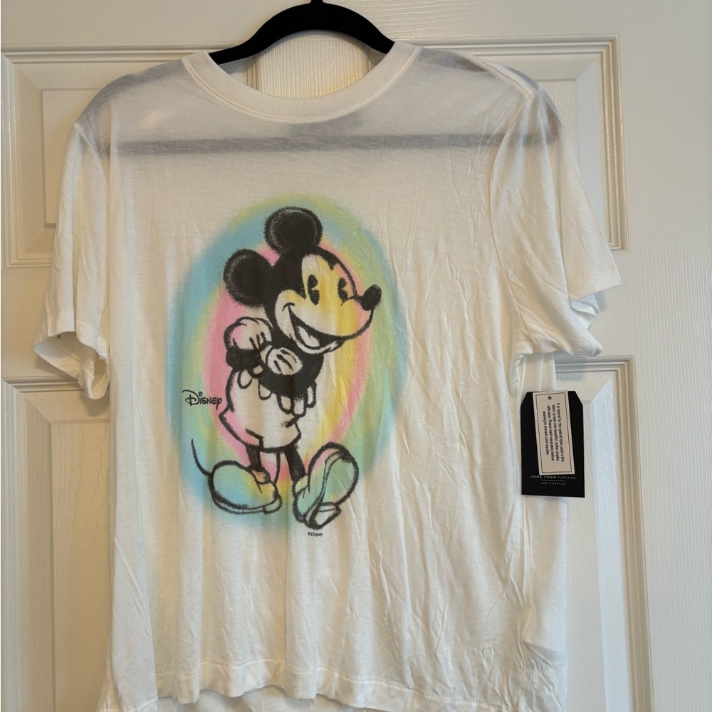 Junk Food Clothing Kids Mickey Mouse White T-Shirt